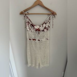 Intimately Free People lace corset‎ romper nightgown size large